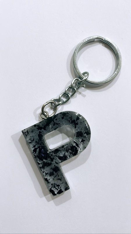 THE LIGHTINGALE Resin KeyChain - Alphabet P Key Chain