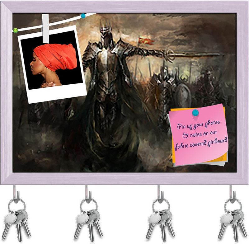Artzfolio General Leading His Army In War D4 Pinboard & Key Holders White Frame13.7x10inch Cork Bulletin Board  (Multicolor 13.7 x 10 inch (35 x 25 cms))