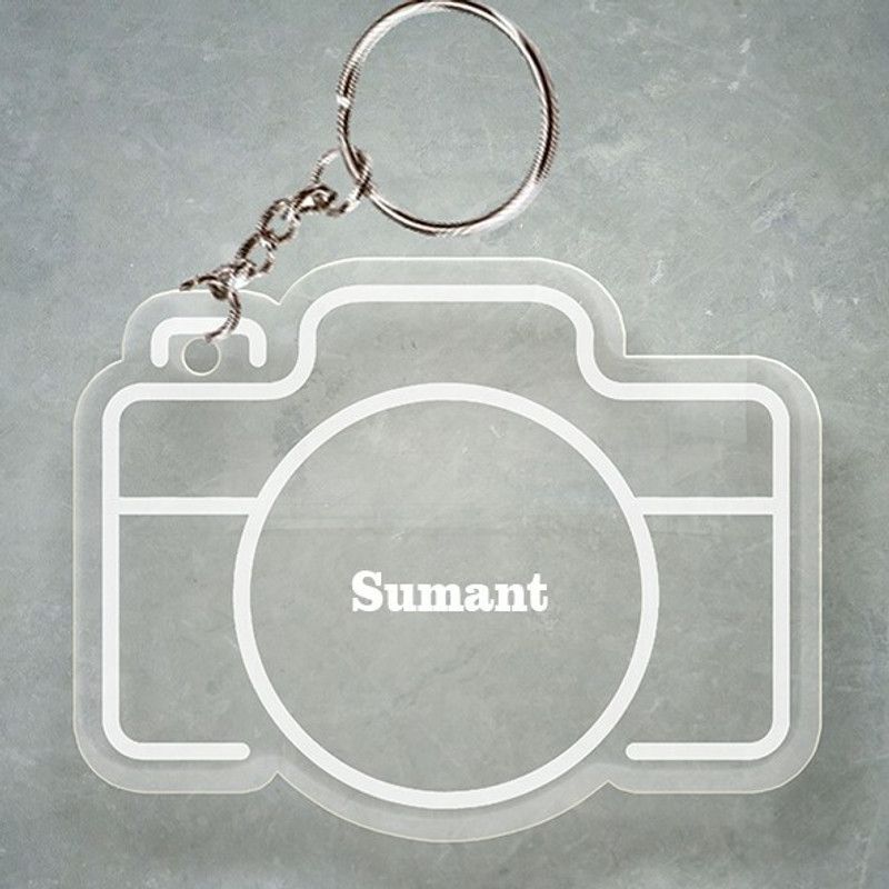 SY Gifts Camera Design Keychain With Sumant Name Key Chain