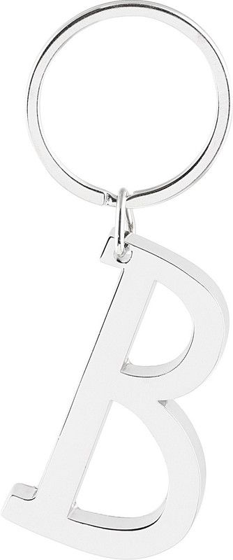 Gratus B Letter/Alphabet Big Size Premium Metallic Key Chain