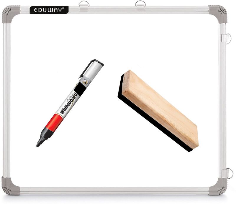 Techfab Non Magnetic Melamine 2x2 Ft Double-Sided Whiteboard and Chalkboard Combo with 1 Marker and 1 Duster Whiteboards and Duster Combos  (White, Green)