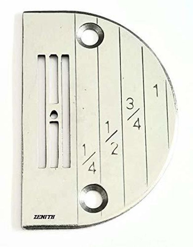ZENITH Needle Plate E 14, set of 2 for Industrial Sewing Machines like Single Needle , Direct Drive Power machine Lockstitch Umbrella Full Shuttle compatible with JACK , JUKI, GEMSY ETC (E 14, 2)Steel finish Sewing Needle Plate
