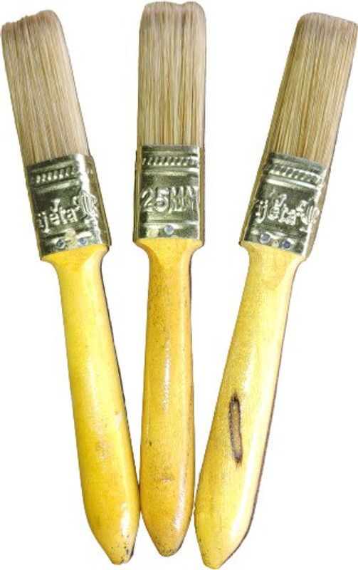 SONAM PREMIUM 1 INCH WOODEN HANDEL BRUSH  (POLISHED WOOD)