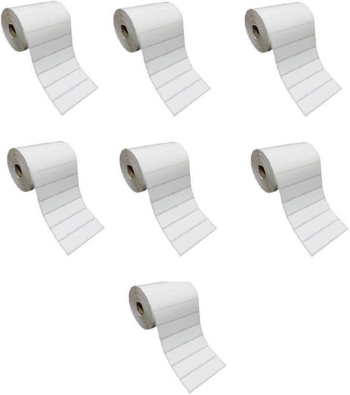 youtech 38X25MM Barcode Label Set of 7 Self-adhesive Paper Label  (White)