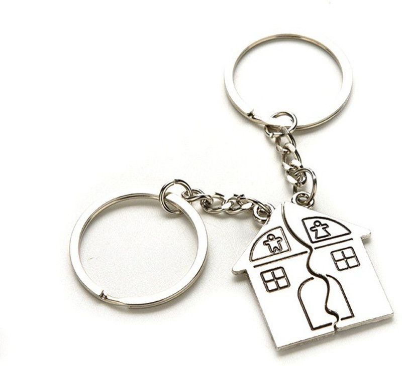 GELILIA Sweet Home Shaped Couples for Friends & Lovers Key Chain