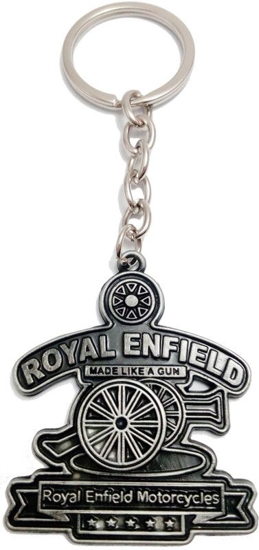 kd collections KD-606 - Royal Enfield Bullet Bike Keychain for Cars and Bikes - Grey Color - 1 Piece Key Chain