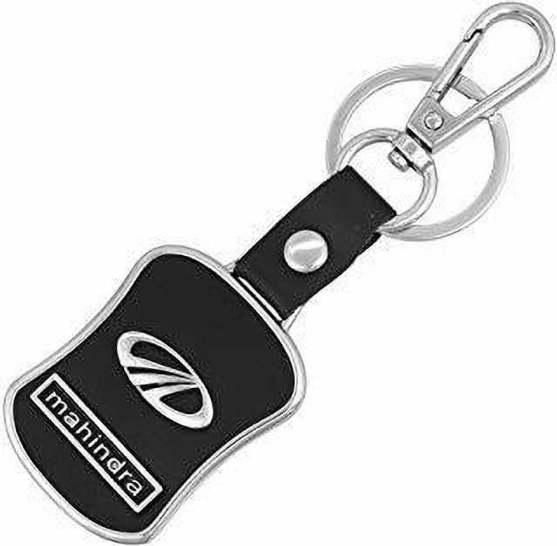 KYOP Leather Chrome Key Chain Key Ring Compatible Scooter & Bikes (Mahindra) Key Chain
