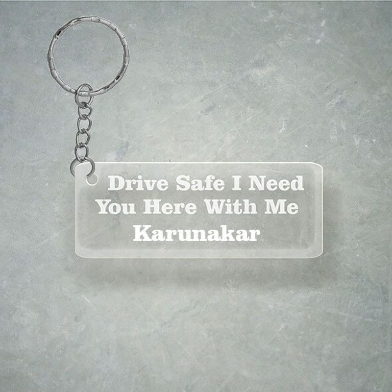 SY Gifts Drive SafeDesign With Karunakar Name Key Chain