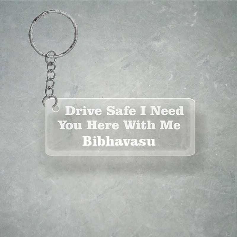 SY Gifts Drive SafeDesign With Bibhavasu Name Key Chain