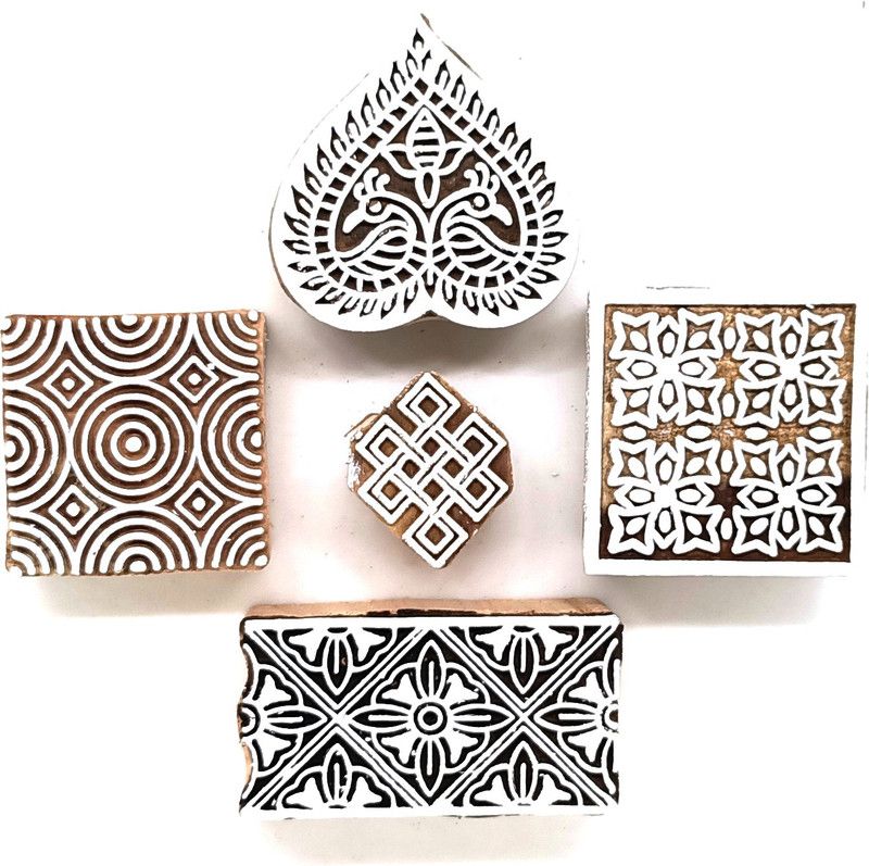 RENIQ 3.0-AA Wooden Printing Block Stamps Hand Carved Printing Blocks