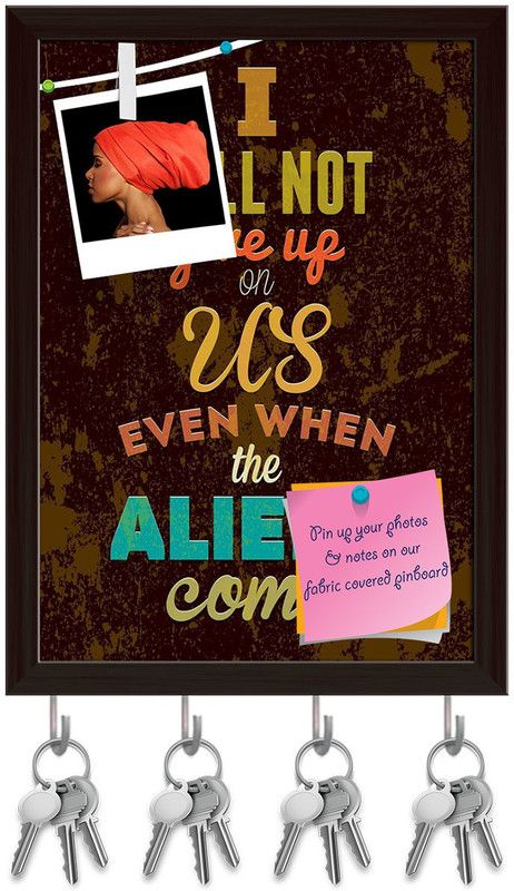 Artzfolio Saint Valentine Typography Art Pinboard & Key Holders Dark Brown Frame10x13.9in Cork Bulletin Board  (Multicolor 10 x 13.9 inch (25 x 35 cms))