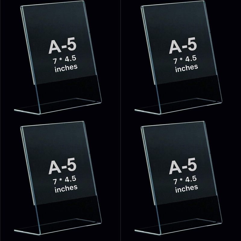 Capital Plastic Industries A-5 Acrylic Display Stand Paper Holder Card Display Stand  (4.5 inch Wide)