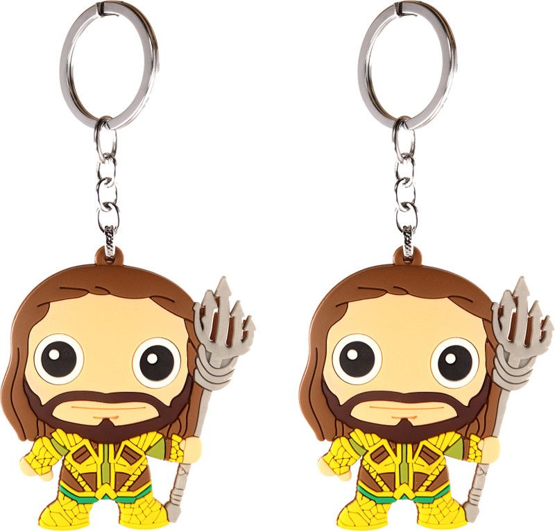 AVI Aquaman Rubber Double Sided ( Pack of 2) Key Chain