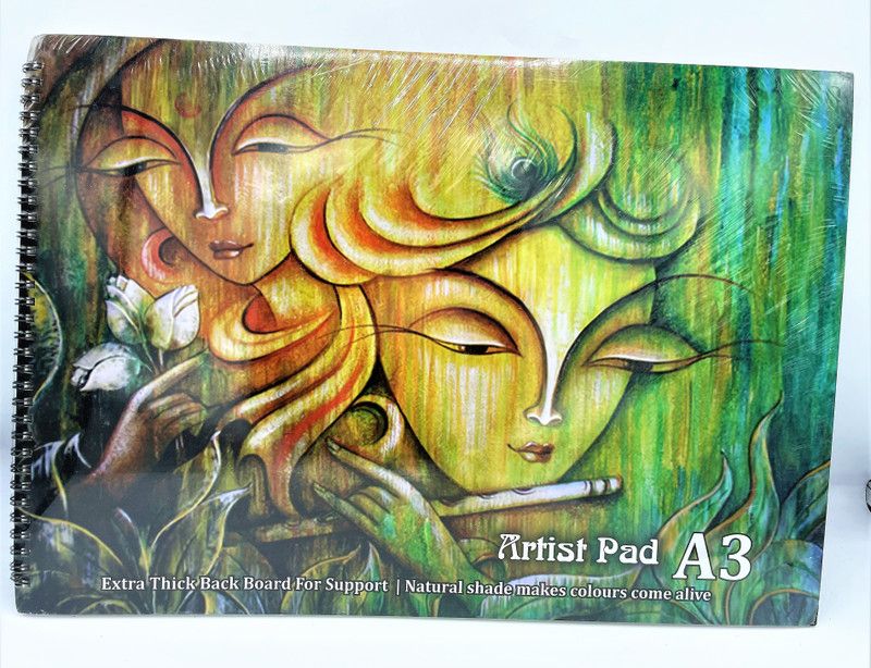 Ikshu A3 Artist Sketch Book & Drawing Pad 130 Grams 25 Sheets Sketch Pad  (25 Sheets)
