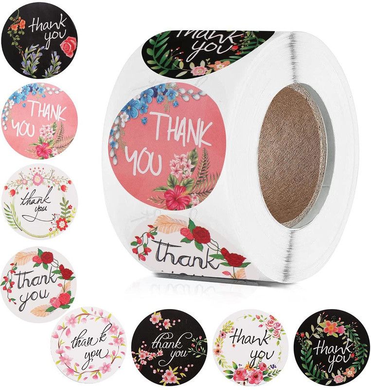 Futurekart Adhesive Labels Paper Label  ((Flower-8))