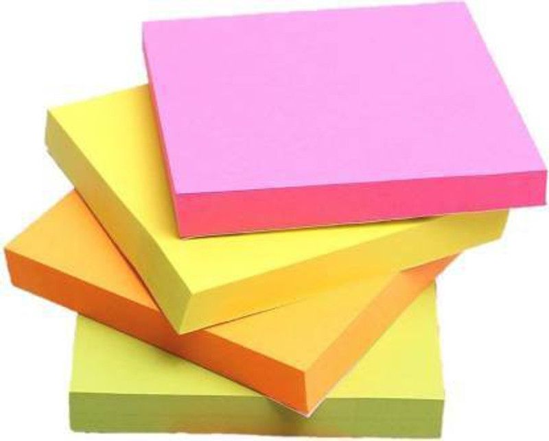 NeoTask Post Its 80 Sheets Sticky Notes, 4 Colors  (Multicolor)