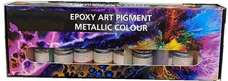 R H lifestyle Epoxy Resin Art Pigment Metallic Color Set of 10 ANC4396  (Set of 1, Multicolor)