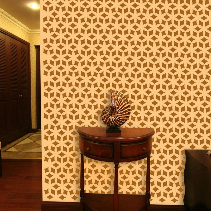 Arhat Stencils DAMASK ASR-E87 GLOSSY DAMASK PVC (Wall Décor & Art) Stencil  (Pack of 2, DAMASK)