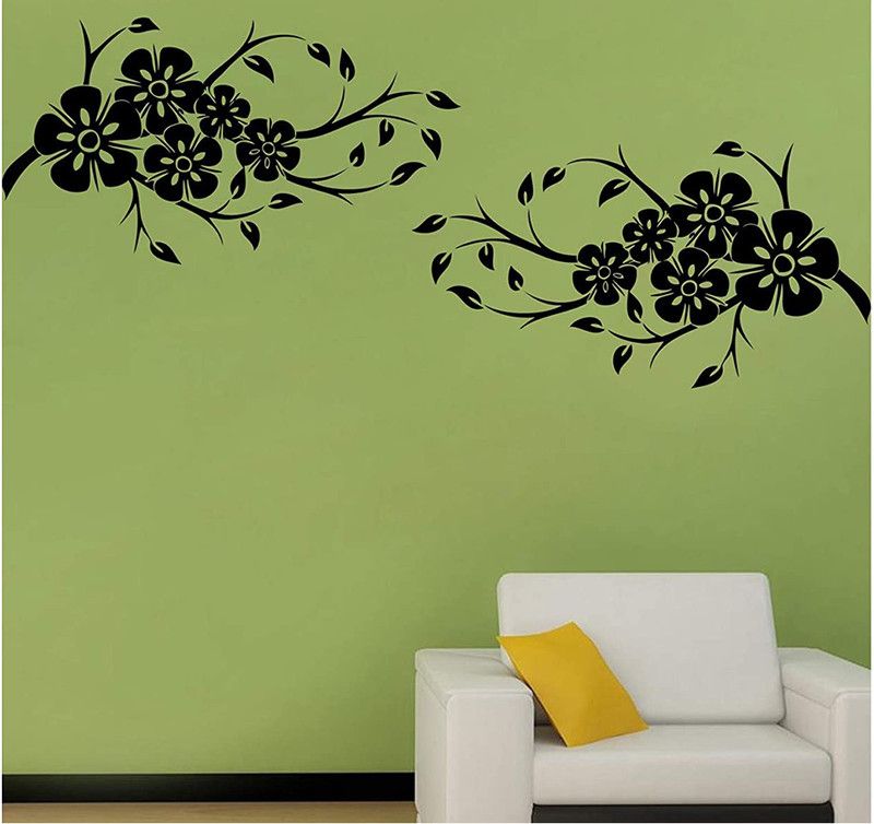YMS Size:- 16" X 24" Lavender Floral Wallart Wall Stencil  (Pack of 1, FLORAL PATTERN)