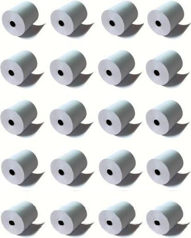 cash tron 80 MM [3 INCH] WIDTH & 50 METERS LENGTHS PACK OF 20 ROLL Thermal Cash Register Paper  (80 mm x 50 meter)