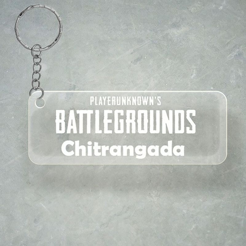 SY Gifts PUBG Design With Chitrangada Name Key Chain