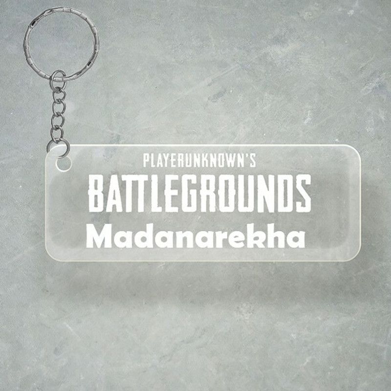 SY Gifts PUBG Design With Madanarekha Name Key Chain