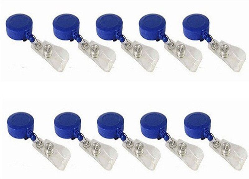 Art Craft Plastic, Steel, Nylon ID Badge Reel, ID Badge Holder  (Pack of 10)