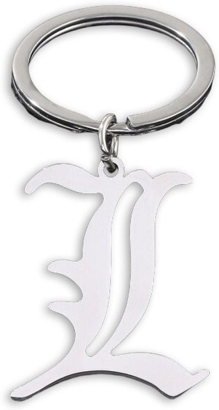 RV Mart Death Note Anime Yagami Flat L Metal Keychain Key Chain for Car Bikes Key Ring Key Chain