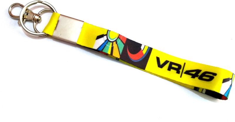 MISMIL Fabric ID Tag VR 46 Keychain with hook clothing Lanyard  (Yellow)