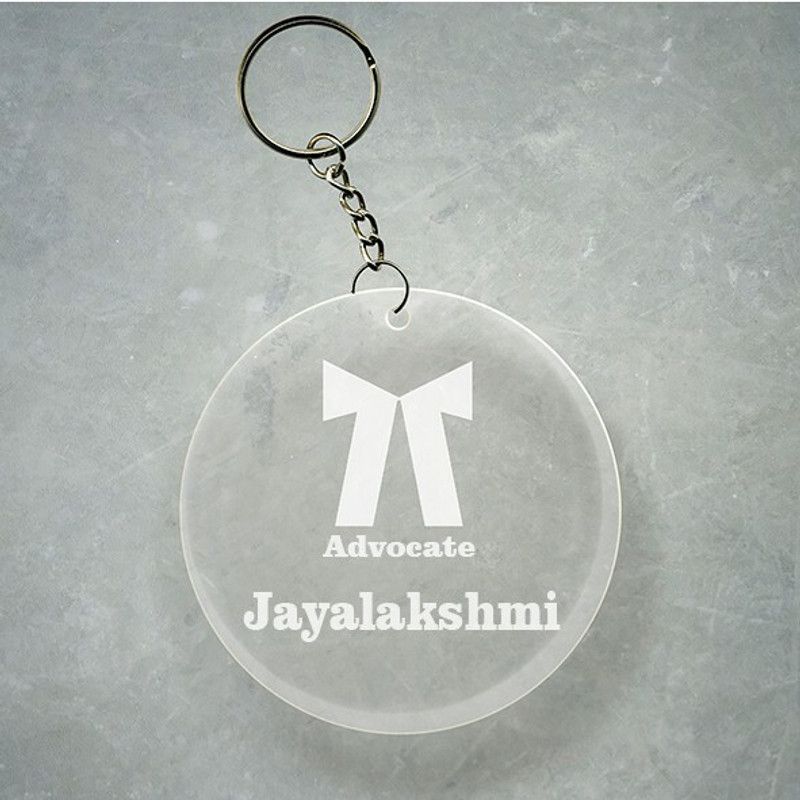 SY Gifts Advocate Logo Desigh With Jayalakshmi Name Key Chain
