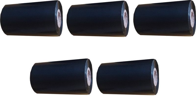 Royaltec Royaltec 105MMX300Mtr Barcode Ribbon Set of 5 Non-adhesive Paper Label  (Black)