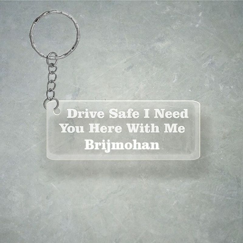 SY Gifts Drive SafeDesign With Brijmohan Name Key Chain