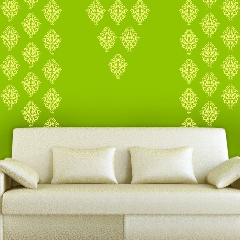 Arhat Stencils DAMASK ASR-E85 GLOSSY DAMASK PVC (Wall Décor & Art) Stencil  (Pack of 1, DAMASK)