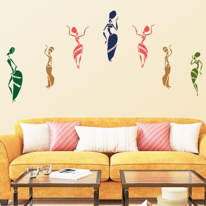 Arhat Ancient E-272 GLOSSY PVC Stencil  (Pack of 1, DESIGNER MOTIFF)