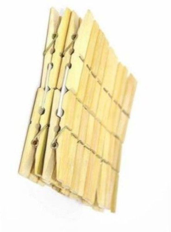 KITCHEN INDIA NA 3 inch Wooden cloth clip  (Set of 20, Yellow)
