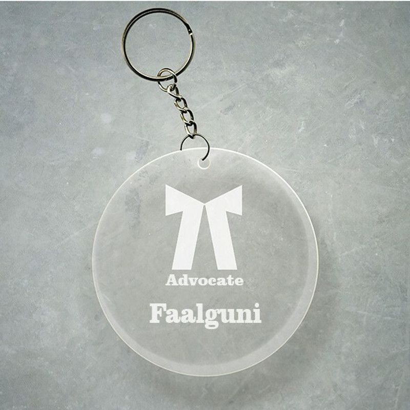 SY Gifts Advocate Logo Desigh With Faalguni Name Key Chain