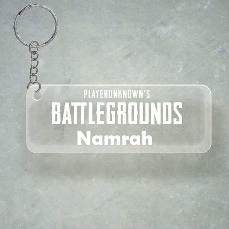 SY Gifts PUBG Design With Namrah Name Key Chain