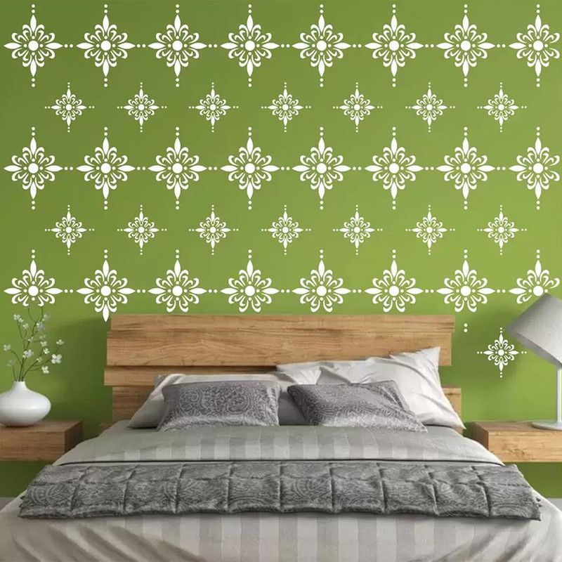 RDMDECOR Size : ( 16-inch x 24-inch) Radiant Shimmering Design Reusable DIY Wall Stencil for Home Decoration Wall Stencil Stencil  (Pack of 1, Radiant Shimmering Design)