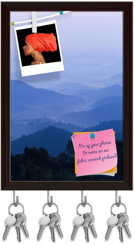 Artzfolio Hills On A Misty Morning In Chiang Rai Thailand Pinboard Dark Brown10x14.5in Cork Bulletin Board  (Multicolor 10 x 14.5 inch (25 x 37 cms))