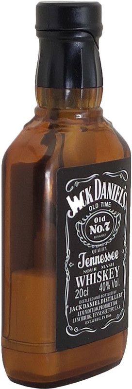 OG Print Whiskey Bottle (Quarter Shape) Pocket Lighter  (Brown)