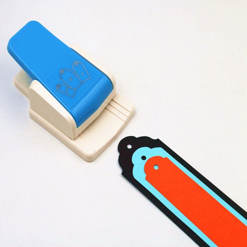 R H lifestyle Tag Punch 3 in 1 straight 1.5,2 or 2.5 inch gift for scrapbooking Punches & Punching Machines  (Set Of 1, Multicolor)