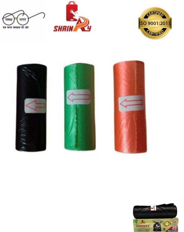 Shrinay Clean mix rolls 3 Medium 13 L Garbage Bag  (90Bag )