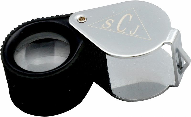 TEZ RAFTAAR EYE GLASS/LOUPE ROUND RUBBER GRIP NA Magnifier  (Silver)