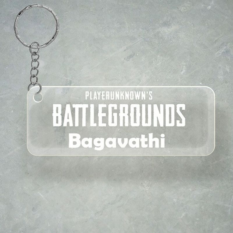 SY Gifts PUBG Design With Bagavathi Name Key Chain