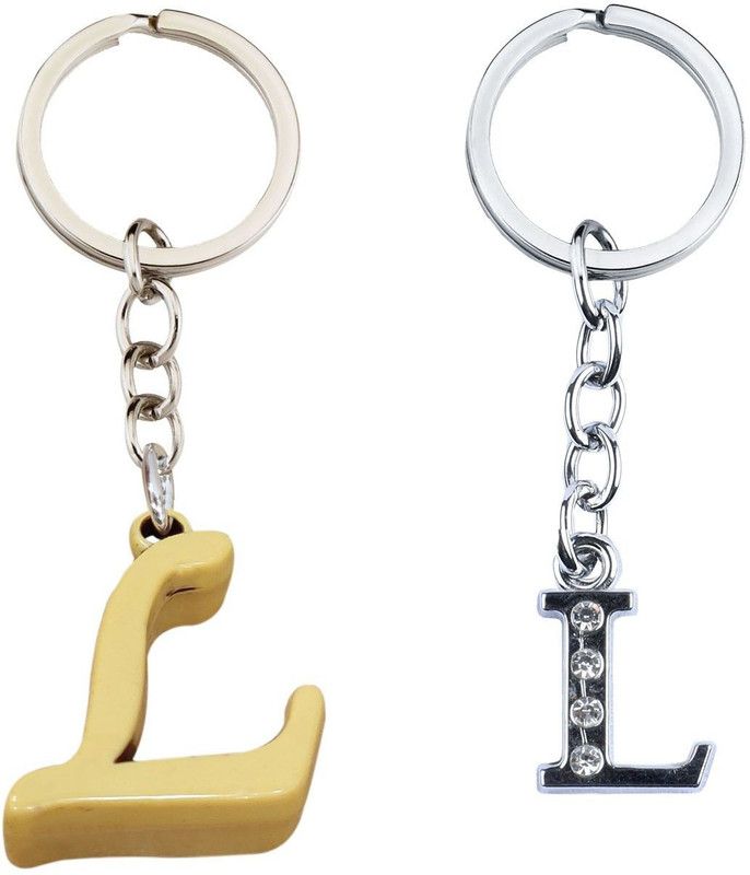 BLESSINGS Set Of 2 L Letter Key Chain