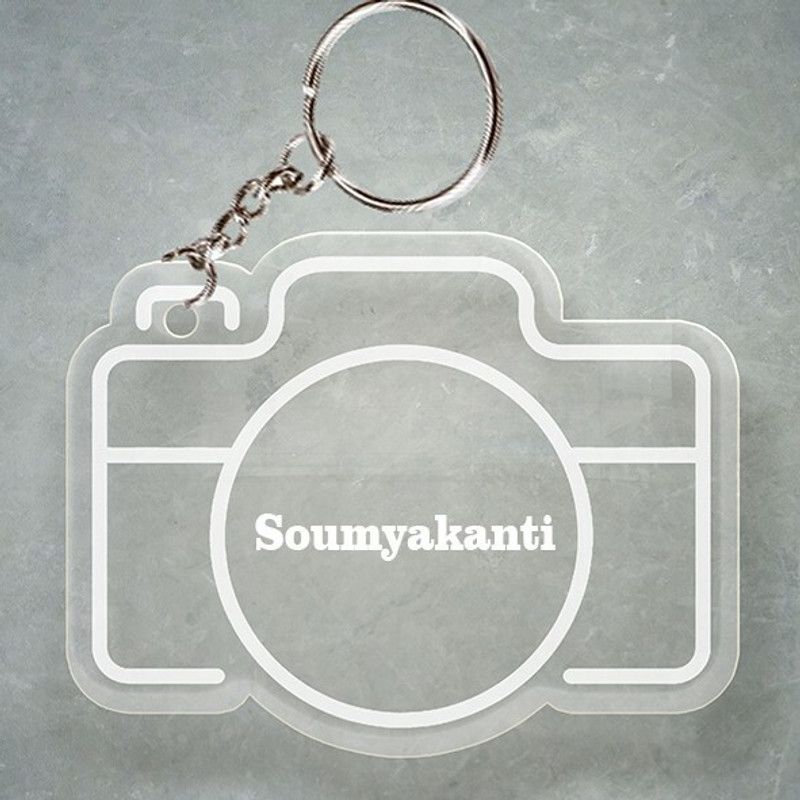 SY Gifts Camera Design Keychain With Soumyakanti Name Key Chain