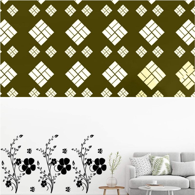 Kayra Decor KHS230_KHS341 Combo Premium Quality Reusable Beautiful ) for Home Decoration Wall Stencil  (Pack of 2, Painting Home Decor)