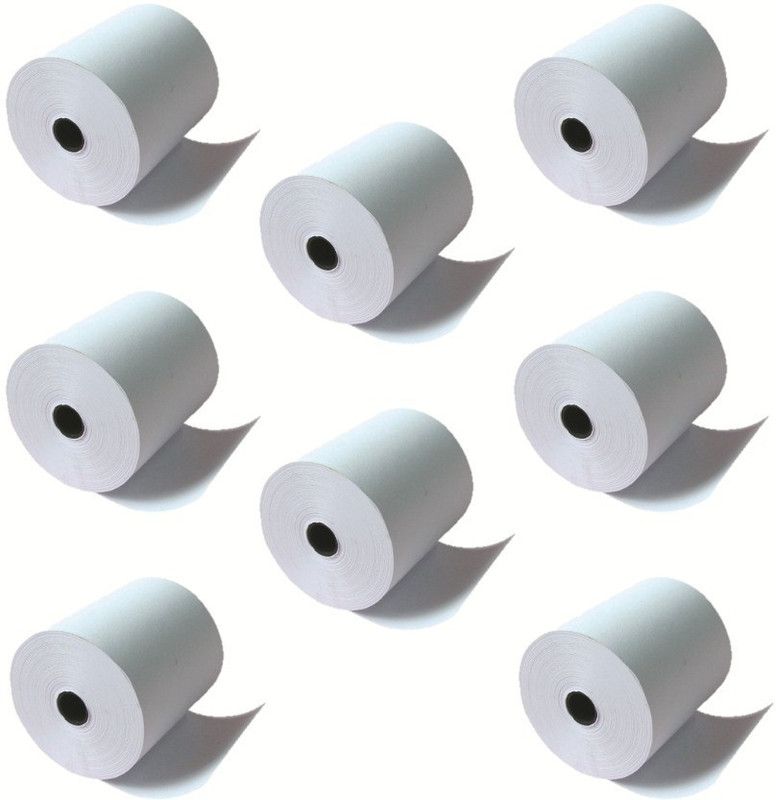 BlackDreams white paper black print pure plain white 3 70 gsm Thermal Paper  (Set of 8, White)