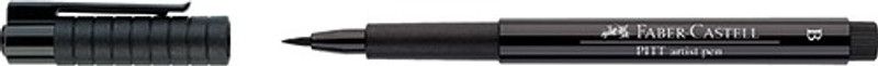 FABER-CASTELL Pitt Artist Pen B(Brush)Box Black  (Set of 10, Black)