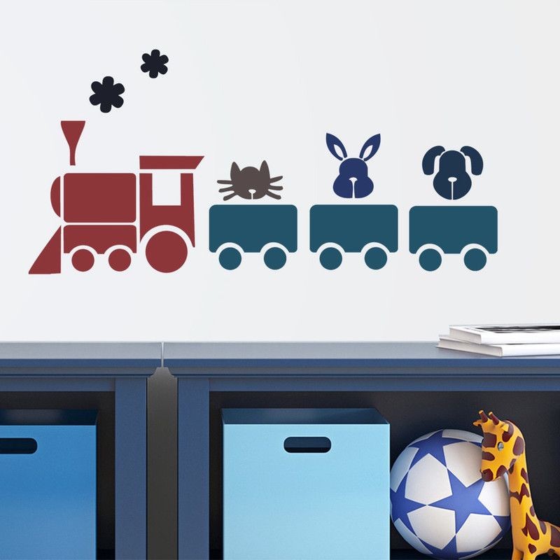 Arhat TRAIN E-298 GLOSSY PVC Stencil  (Pack of 1, DESIGNER MOTIFF)